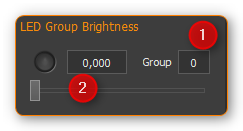 Bedienelemente für LED Gruppen Helligkeit