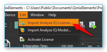 Import Analyze IQ License