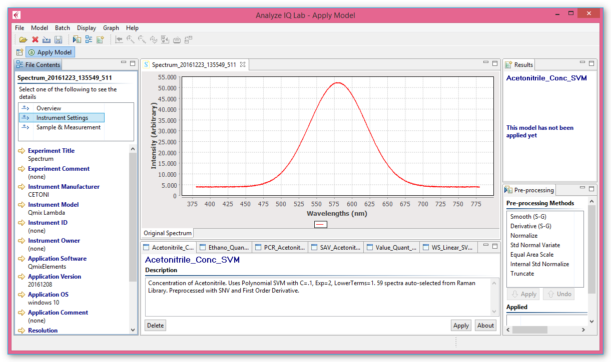 Analyze IQ Lab Software zur Erstellung von Analysemodellen