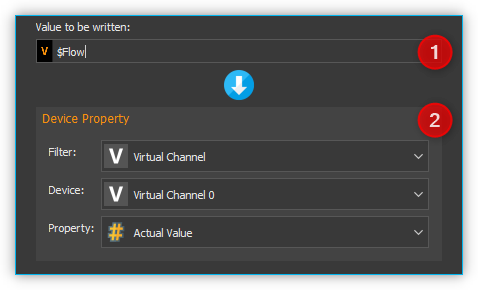 Scriptkonfiguration Write Device Property