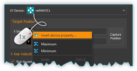 Device Properties in Eingabefelder einfügen