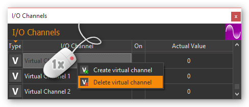 Figure 20: Deleting virtual channels