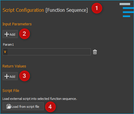 Figure 1.1.17: Function sequence configuration