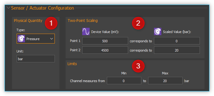 Figure 12: Configuration scaling parameters
